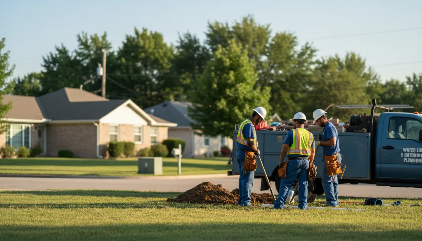 Residential water line and bathroom plumbing service in Evanston, WY